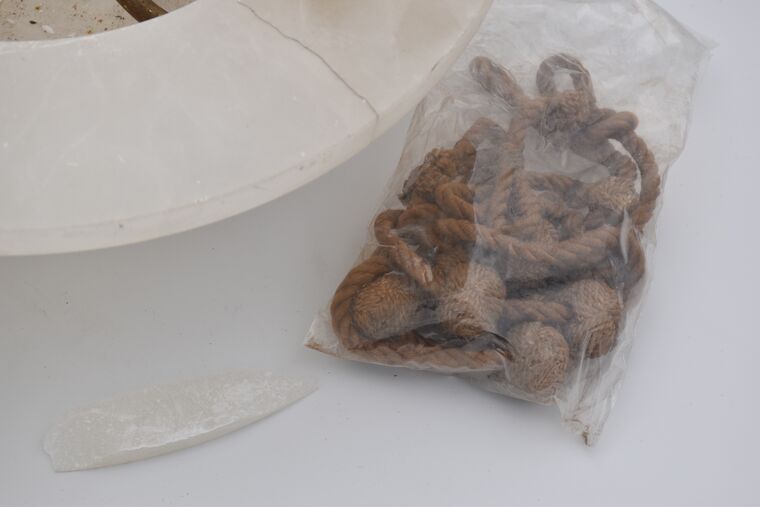 Deckenleuchte mit Stoffkabel