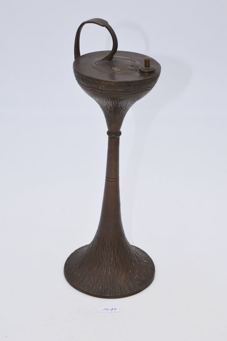 Jugendstil-Öllampe aus Messing