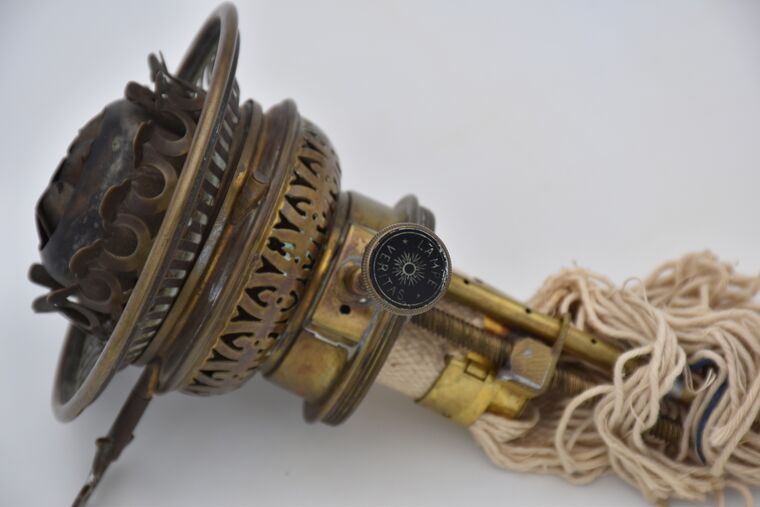 Petroleumlampe, Docht mit Stoff