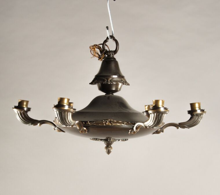 Art Deco Deckenleuchter, 6-flammig