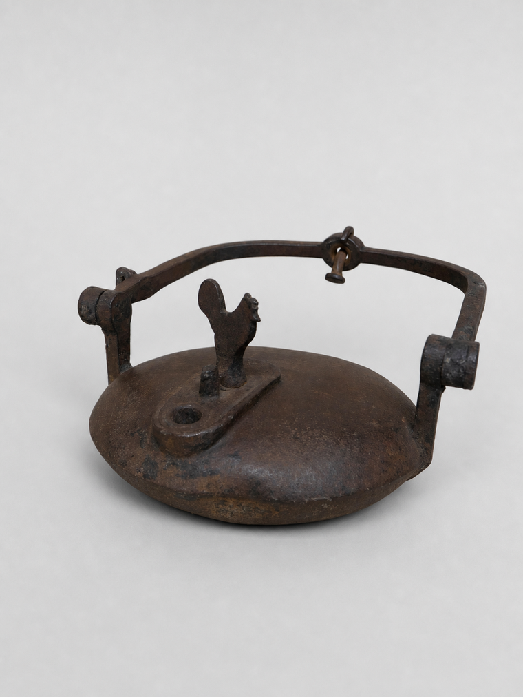 Öllinsen-Grubenlampe aus Gusseisen