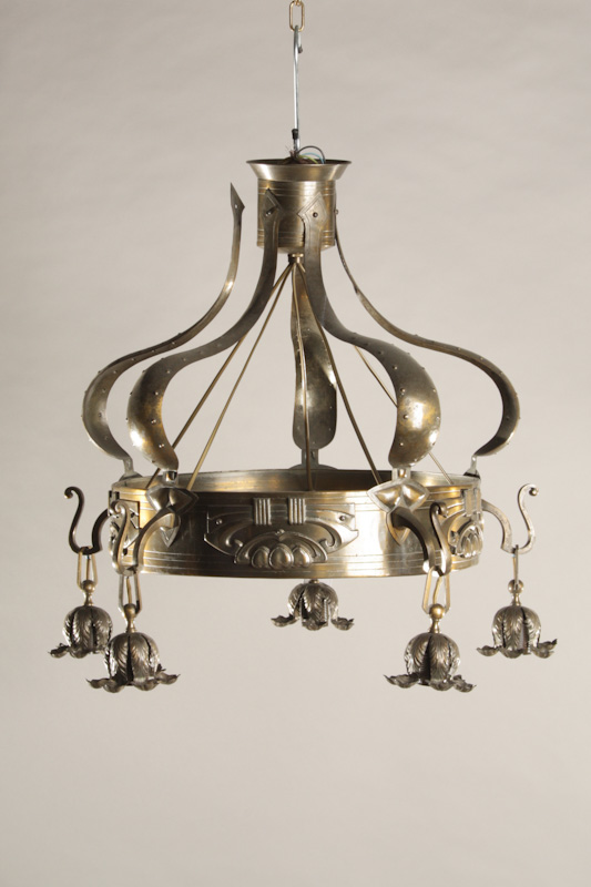 Art Deco Kronleuchter, 5-flammig